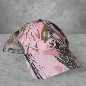 Pink realtree camouflage snapback trucker hat
